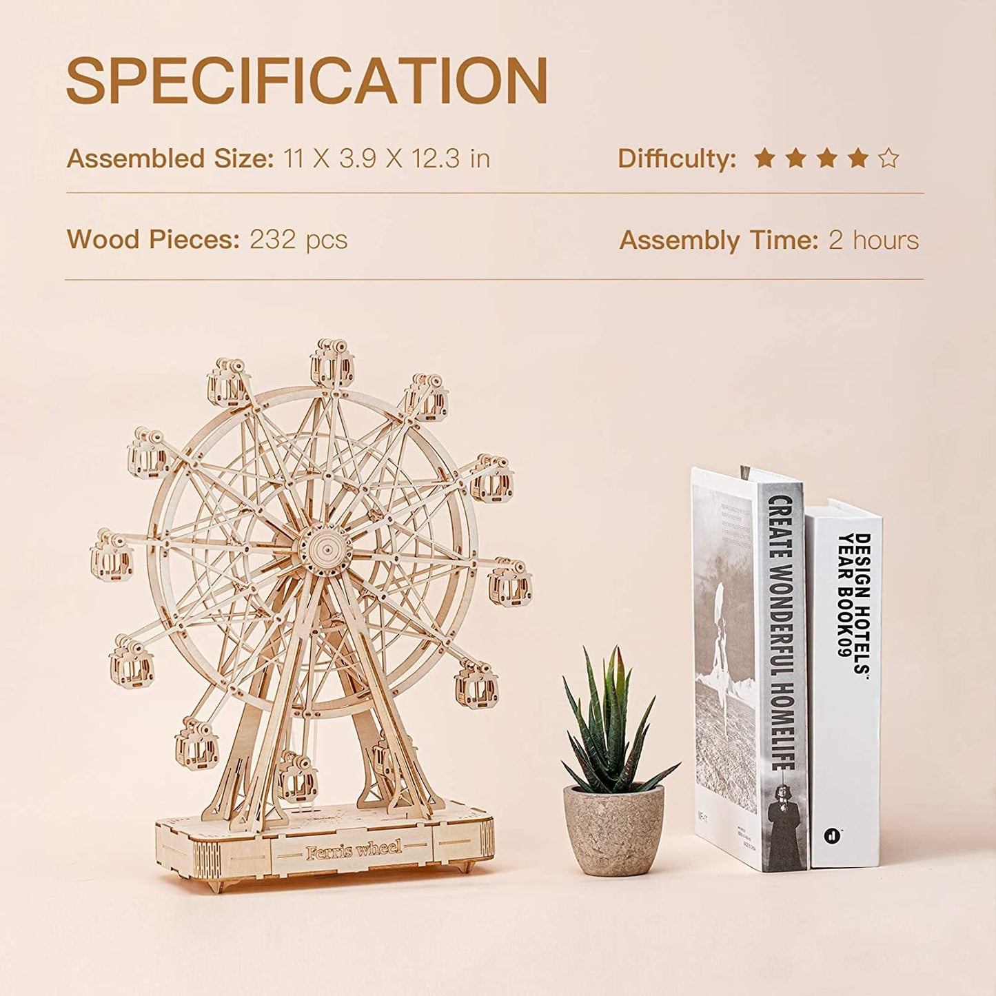 Rotatable Ferris Wheel With Playing Music (232 pcs)