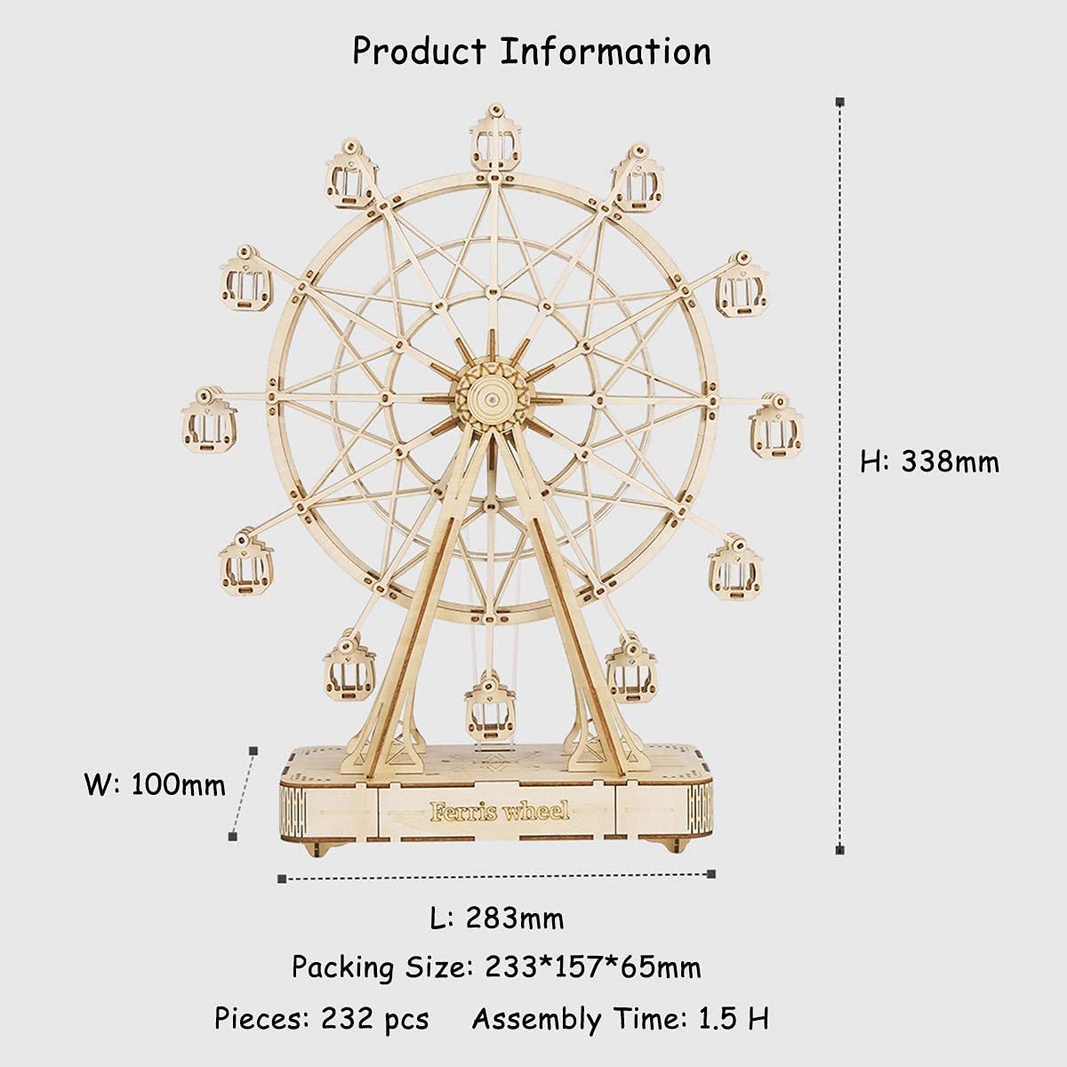 Rotatable Ferris Wheel With Playing Music (232 pcs)