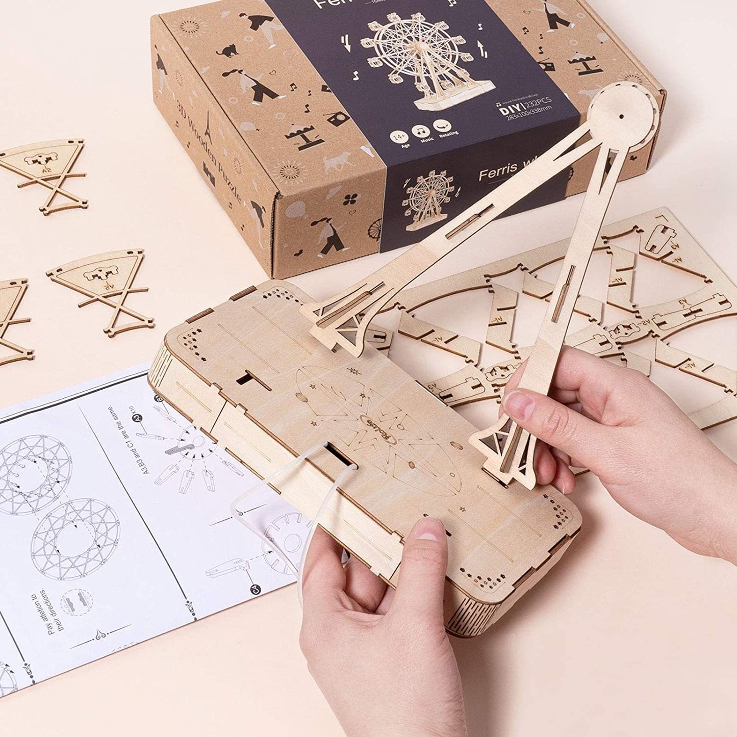 Rotatable Ferris Wheel With Playing Music (232 pcs)