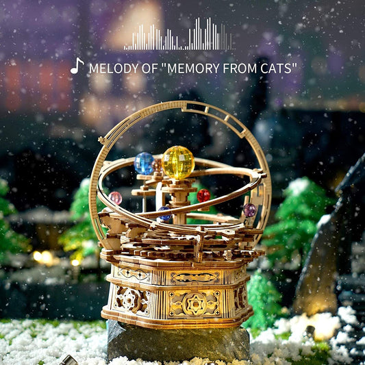 Rotating Mechanical Music Box 3D Wooden Puzzle (84 pcs)