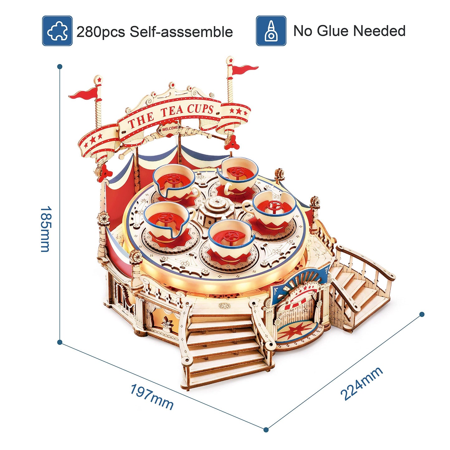 Music Box Amusement Park Wooden Puzzle (280pcs)