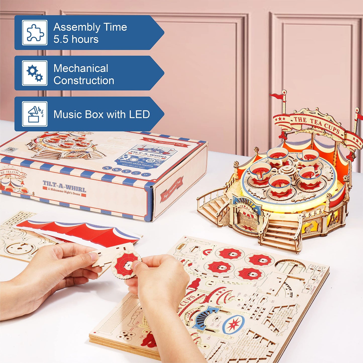 Music Box Amusement Park Wooden Puzzle (280pcs)