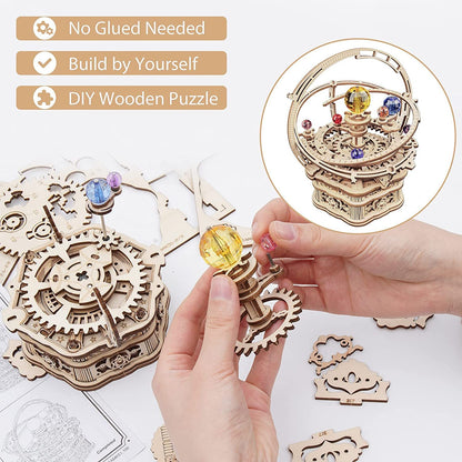 Rotating Mechanical Music Box 3D Wooden Puzzle (84 pcs)