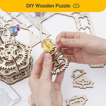 Rotating Mechanical Music Box 3D Wooden Puzzle (84 pcs)