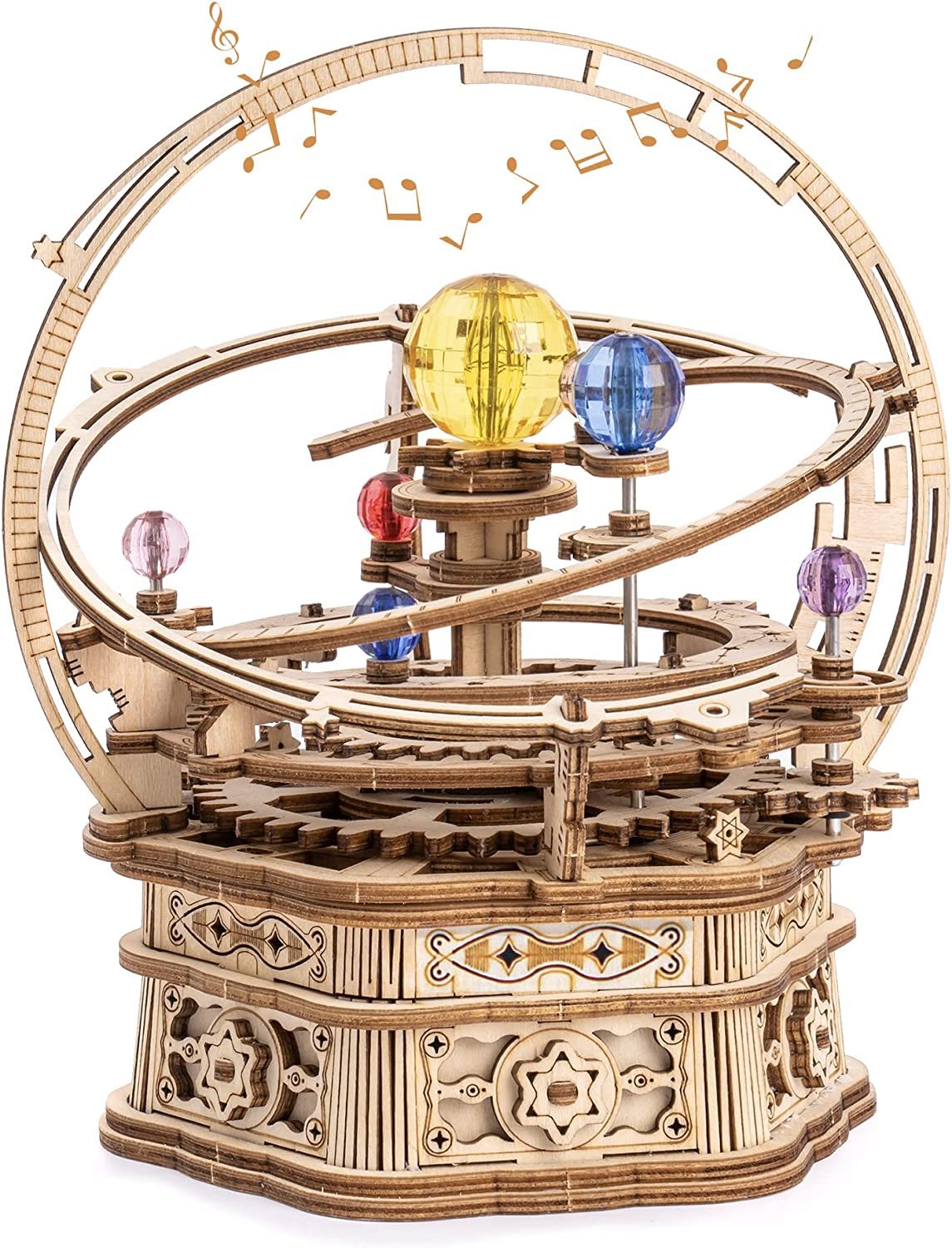 Rotating Mechanical Music Box 3D Wooden Puzzle (84 pcs)
