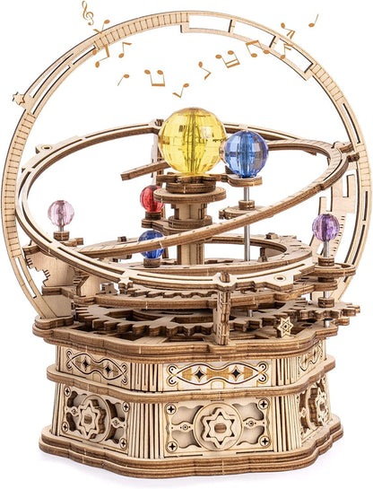 Rotating Mechanical Music Box 3D Wooden Puzzle (84 pcs)